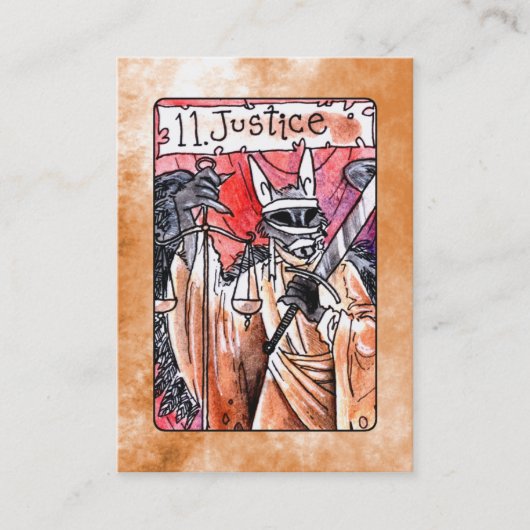 Carte de tarot de justice (Devant)