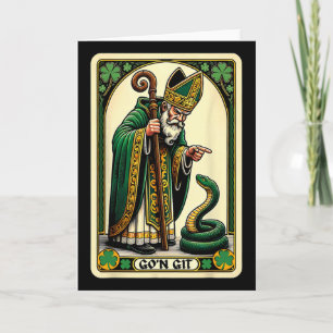 Carte de tarot de la Saint-Patrick drôle St-Patric
