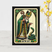 Carte de tarot de la Saint-Patrick drôle St-Patric (Fleur jaune)