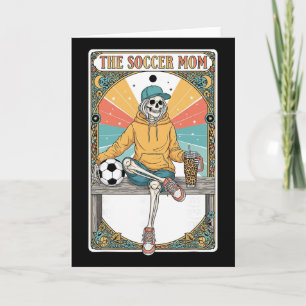 Carte de tarot de maman de football Squelette Café
