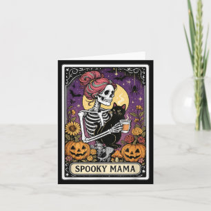 Carte de tarot de maman effrayante pour café crâne
