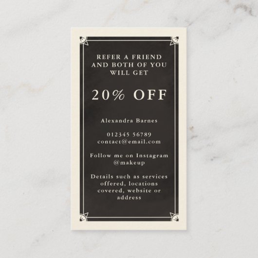 Carte de tarot de référence du Boho céleste (Dos)