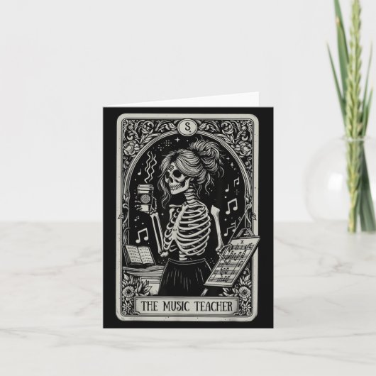 Carte de tarot d'Halloween d'enseignant de musique (Devant)