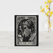 Carte de tarot d'Halloween d'enseignant de musique (Fleur jaune)