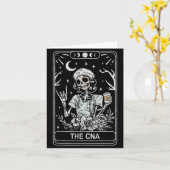 Carte de tarot d'infirmière certifiée CNA Skeleton (Fleur jaune)