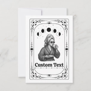 Carte de tarot d'invitation à une fête de divorce
