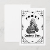 Carte de tarot d'invitation à une fête de divorce  (Devant / Derrière)