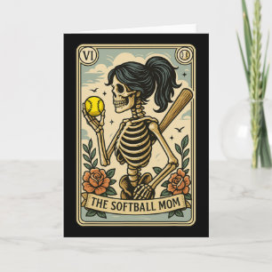 Carte de tarot drôle d'Halloween Maman Maman squel