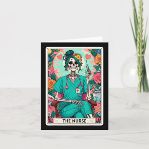Carte de Tarot infirmière drôle Skeleton Nurse Wit