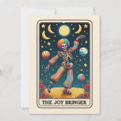 Carte de tarot Joy Bringer squelette pour la fête  (Devant)