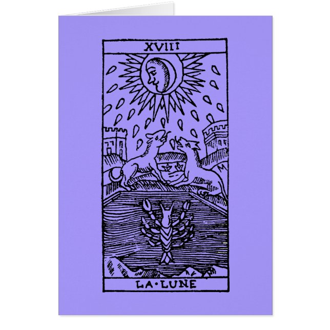 Carte de tarot : La lune (Devant)