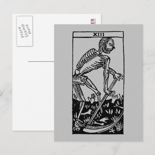 Carte de tarot : La mort (Devant / Derrière)