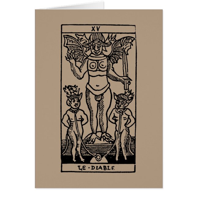 Carte de tarot : Le diable (Devant)