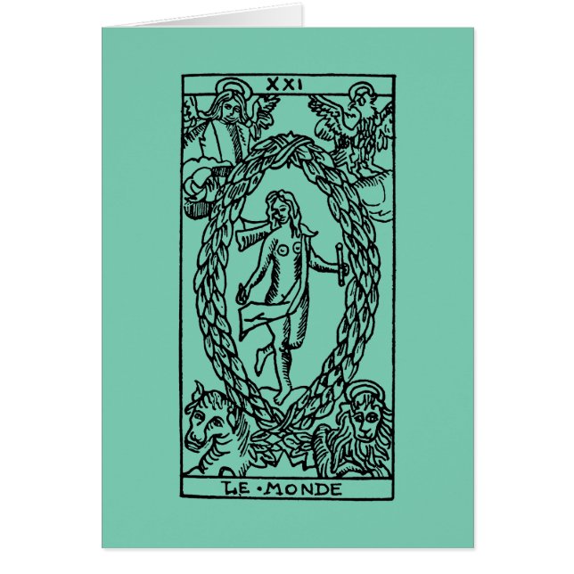 Carte de tarot : Le monde (Devant)
