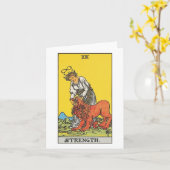 Carte de tarot Strength - Rider Waite Smith tarot (Fleur jaune)
