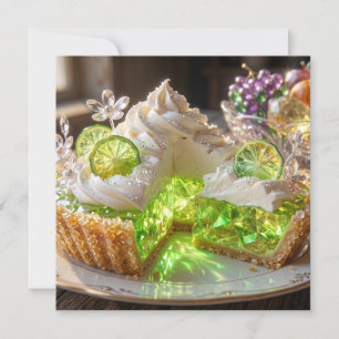 Carte de tarte au citron vert clé Crystal scintill