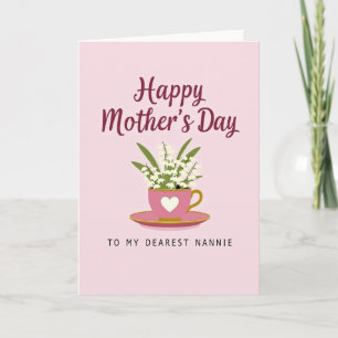 Carte de Tasse de Thé pour la Fête des Mères