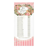 Carte de taux d'affaires - Baroque Rose anglais Fl (Devant)