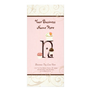 Carte de taux d'affaires - Lettre N Monogramme Des