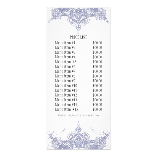 Carte de taux d'affaires - Toile Damask Swirl Flor (Devant)