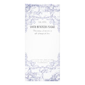 Carte de taux d'affaires - Toile Damask Swirl Flor (Dos)