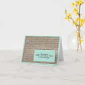 Carte de Teal and Squares Birthday (Fleur jaune)
