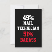 Carte de technicien de manucure badass (Devant)