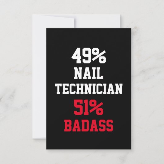 Carte de technicien de nail badass (Devant)