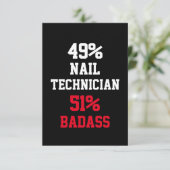 Carte de technicienne de manucure badass (Debout devant)