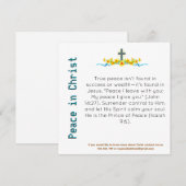 Carte de témoignage de paix en Christ (Devant / Derrière)