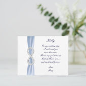 Carte de témoin de mariage Blue Diamond Infinity (Debout devant)