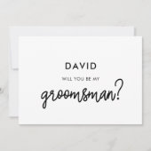 Carte de témoin de mariage calligraphie moderne (Devant)