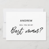 Carte de témoin de mariage en typographie moderne (Devant)
