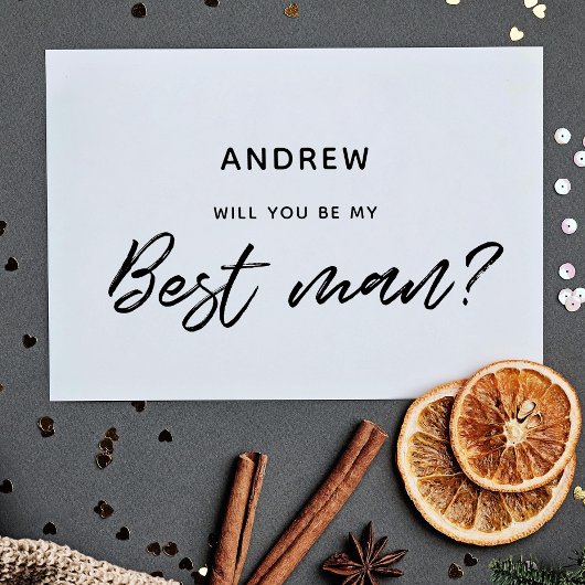 Carte de témoin de mariage en typographie moderne