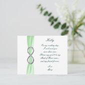Carte de témoin de mariage Green Infinity (Debout devant)