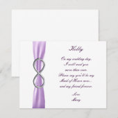 Carte de témoin de mariage Lavender Infinity (Devant / Derrière)