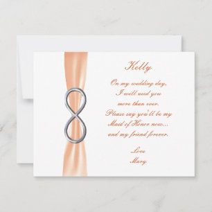 Carte de témoin de mariage Orange Infinity