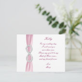 Carte de témoin de mariage Pink Diamond Infinity (Debout devant)