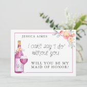Carte de témoin de mariage pour brunch (Debout devant)