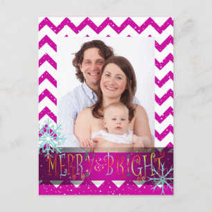 Carte de template de photo de chevron de couleurs