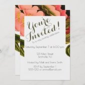 Carte de template personnalisé pour invitation de  (Devant / Derrière)