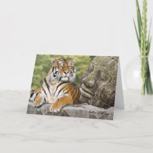 Carte de temple tigre et bouddhiste