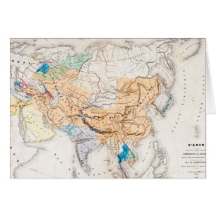 Carte de temps de l'Asie de Kublai Khan