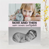 Carte De temps en temps, fête des pères avec les photos (Fleur jaune)