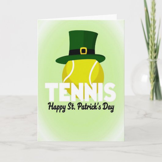 Carte de tennis pour la Saint-Patrick (Devant)