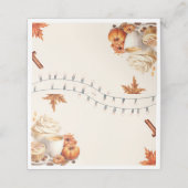 Carte de tente à café Citrouille d'automne (Extérieur déplié)