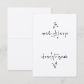 Carte de tente Étiquette à crème de chocolat (Devant / Derrière)