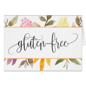 Carte de tente Gluten Free Floral Table (Devant Horizontal)