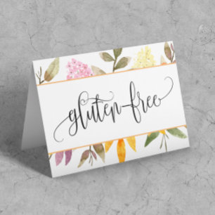 Carte de tente Gluten Free Floral Table