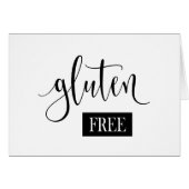 Carte de tente Gluten Free Table (Devant Horizontal)